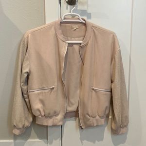 Adorable super soft faux suede in dusty pink jacket